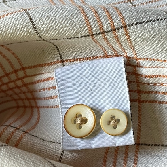 TOMMY BAHAMA Men’s Orange/Cream Striped Button Down Short Sleeve Shirt. Size XL - Picture 6 of 9